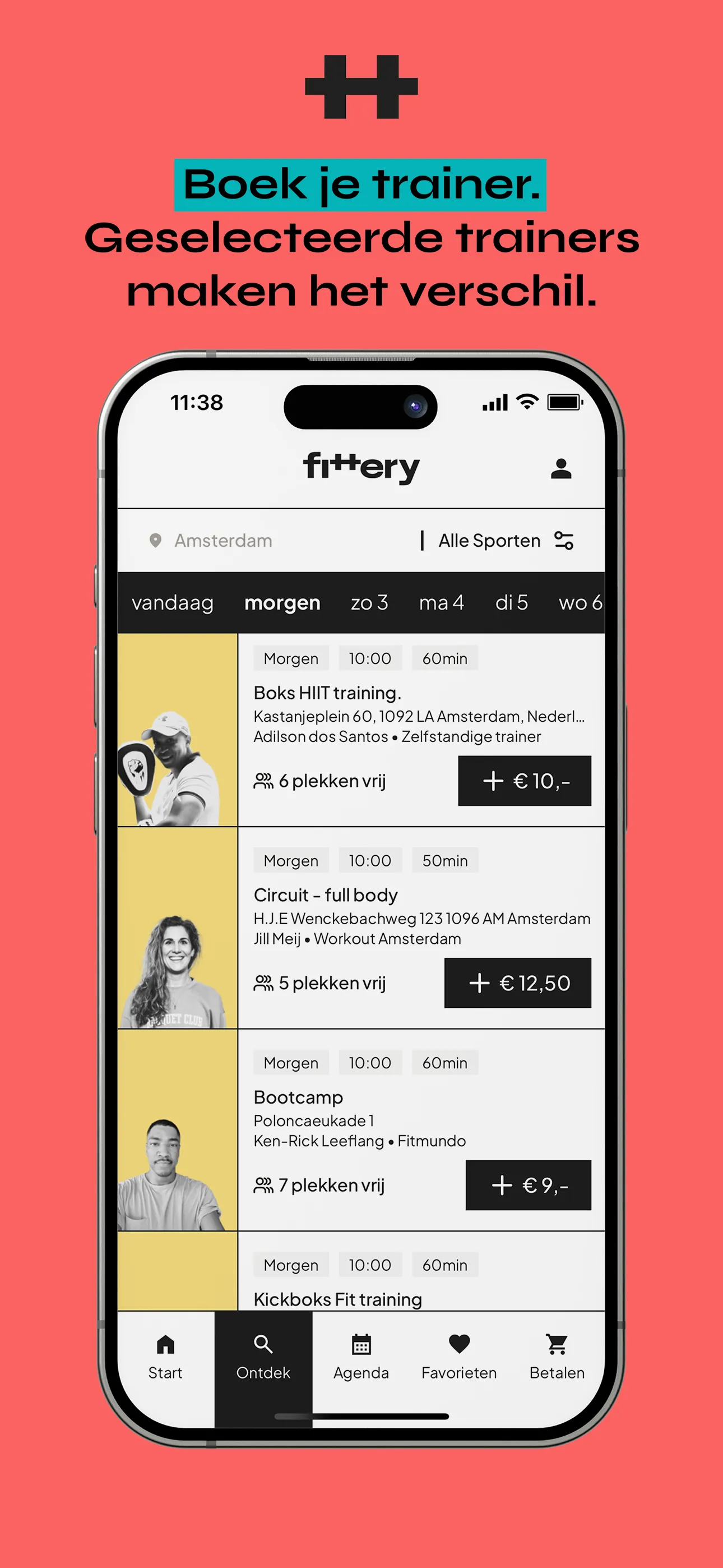 Fittery - Boek je trainer