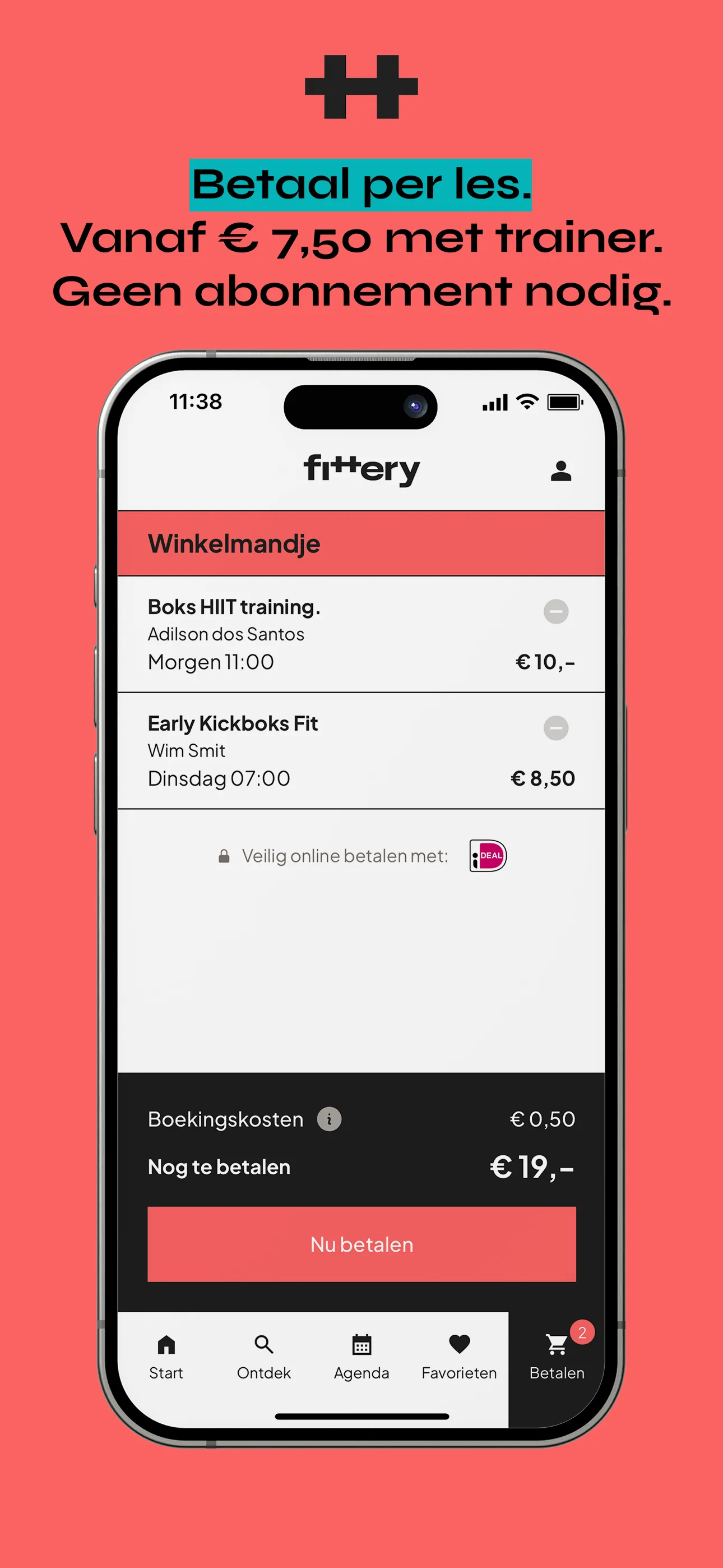 Fittery - Betaal per les