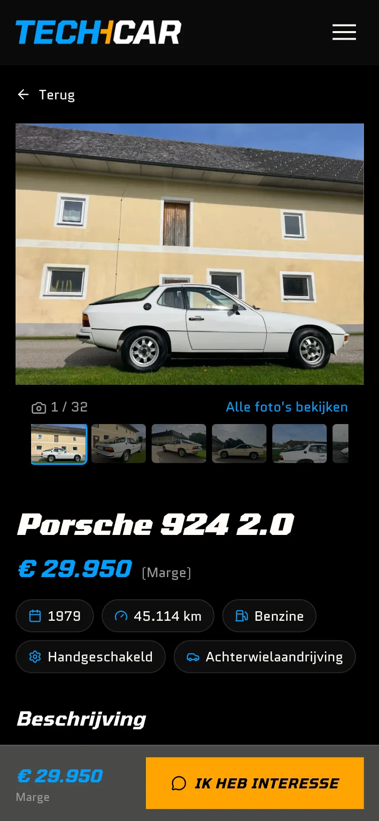 TechCar - Website Mobile